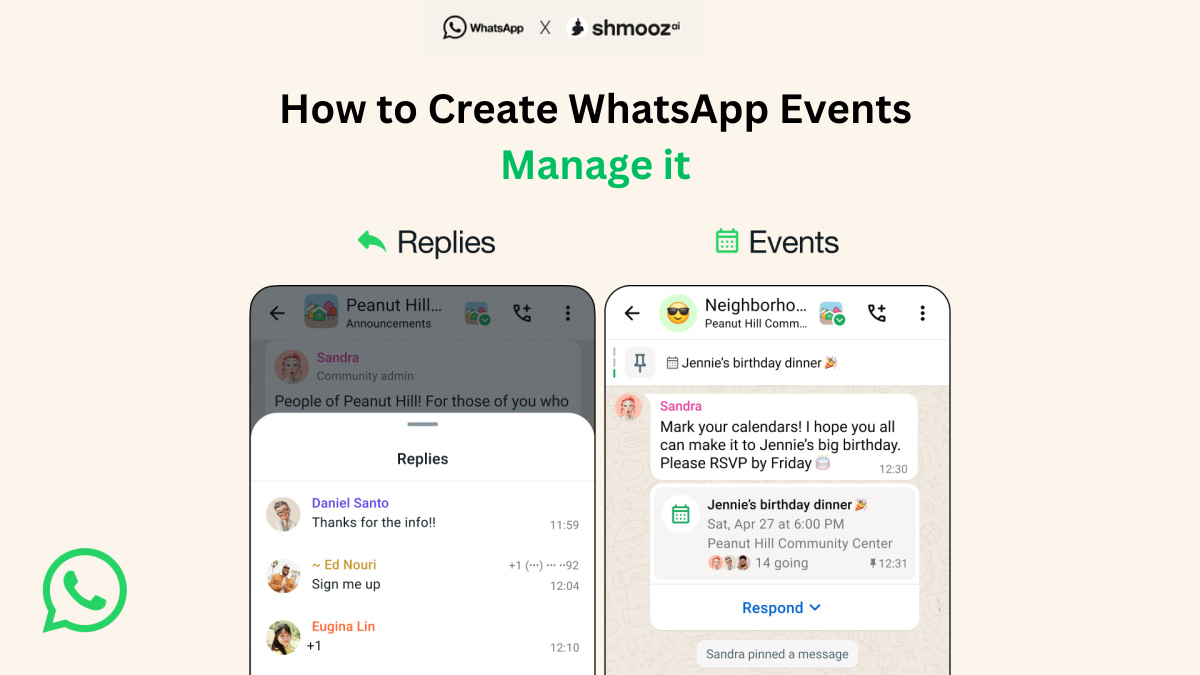 How to Create WhatsApp Events and Manage it 