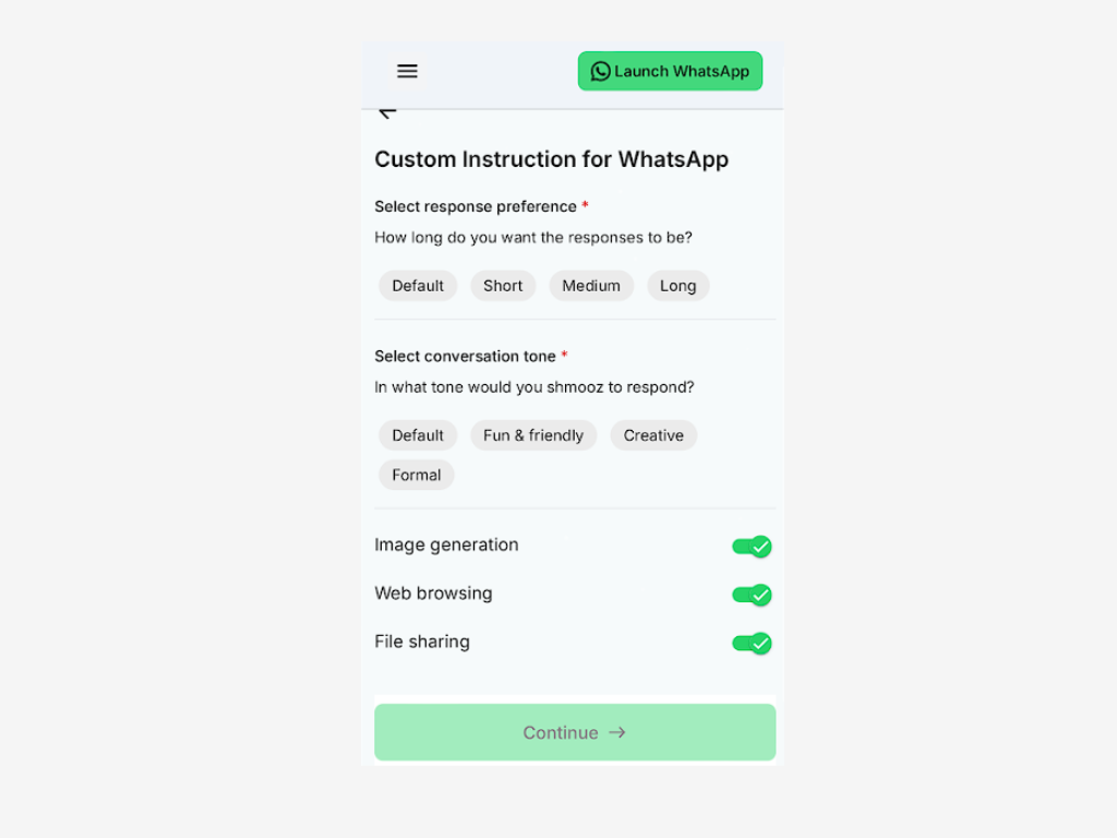 Access Custom Instructions