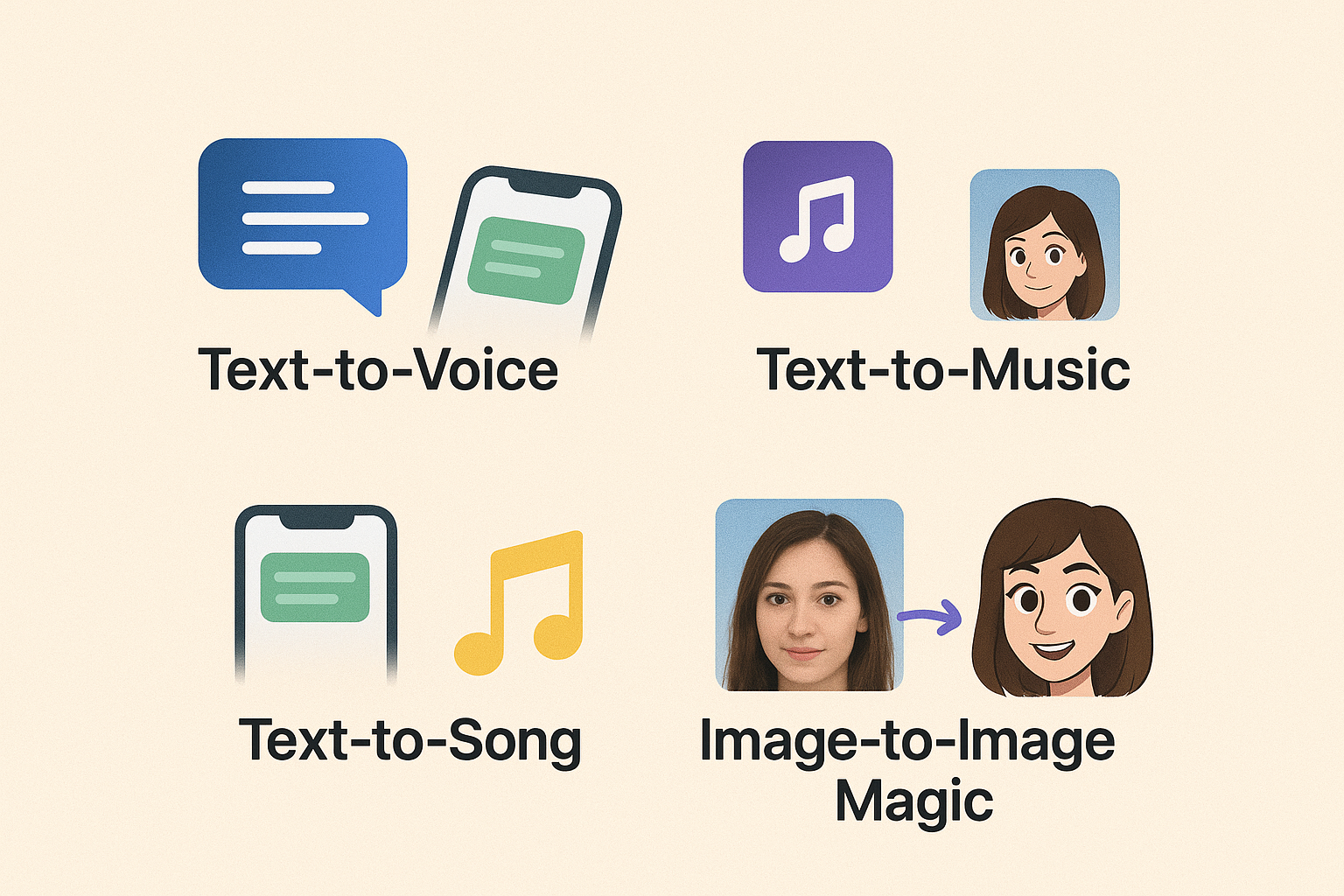 Introducing Shmooz AI’s New Creative Features: Text-to-Voice, Text-to-Music, Songs, and Image-to-Image Magic