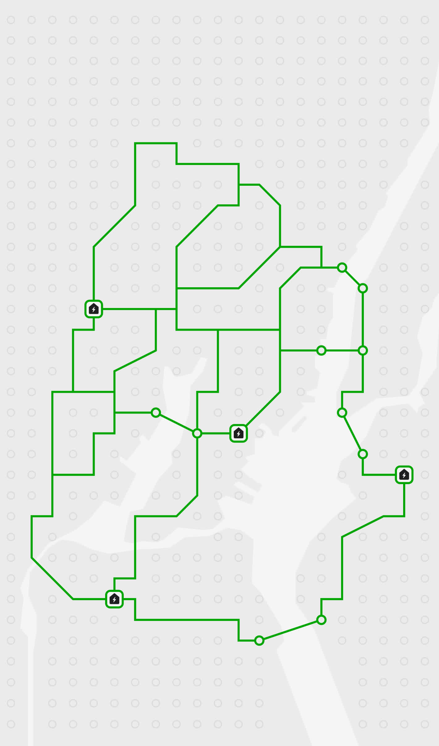 Illustration of a grid in the greater New York area