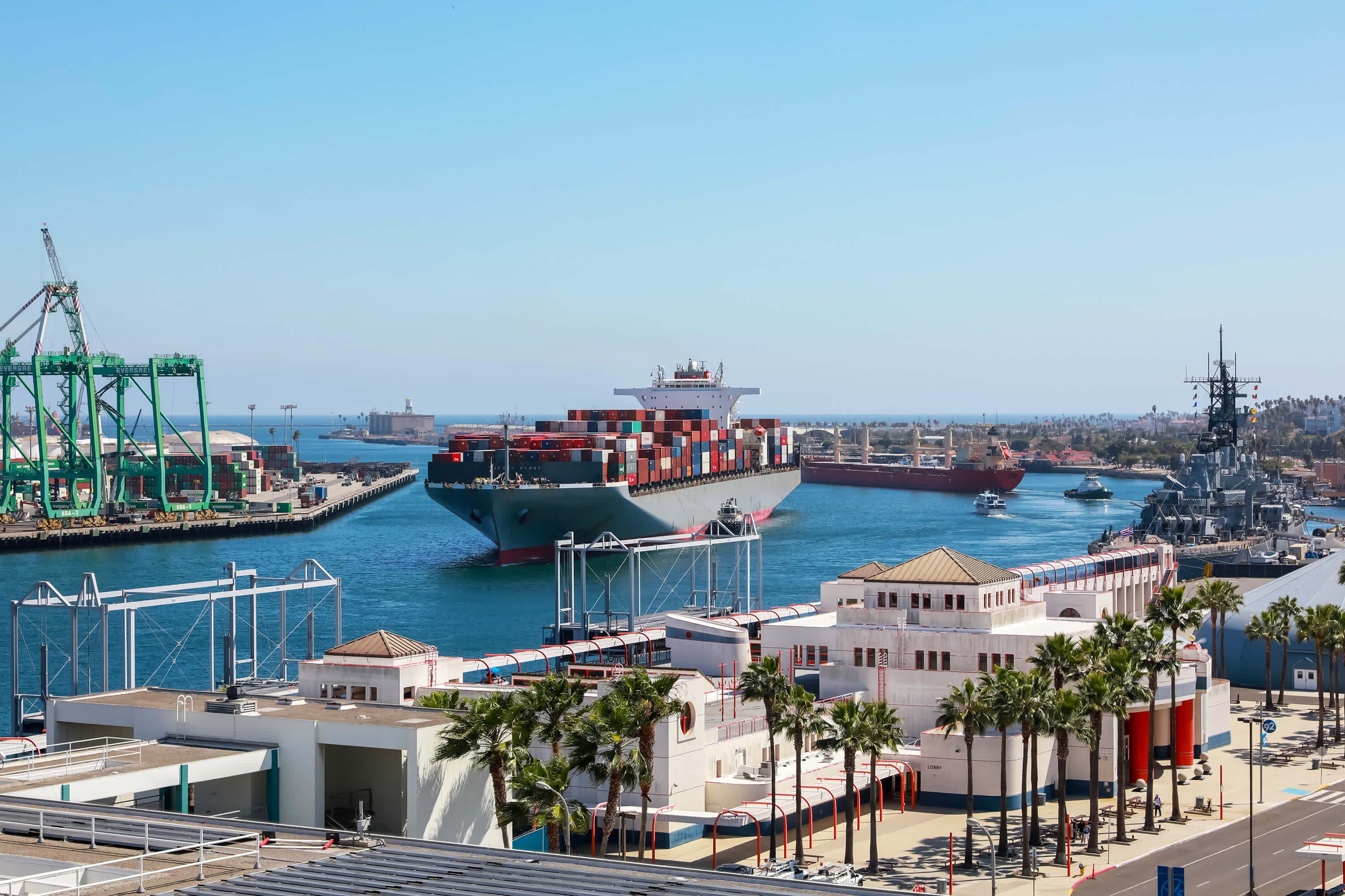 Container Ship in port of La