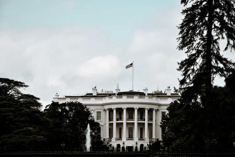 Photo of the White House, in Washington, DC.