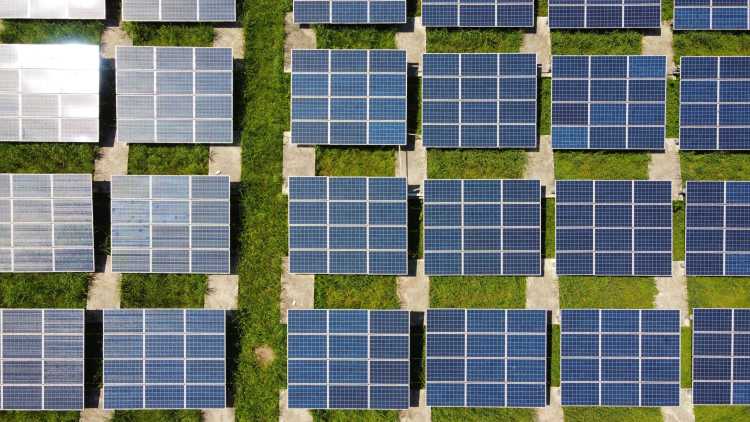 Solar park from above