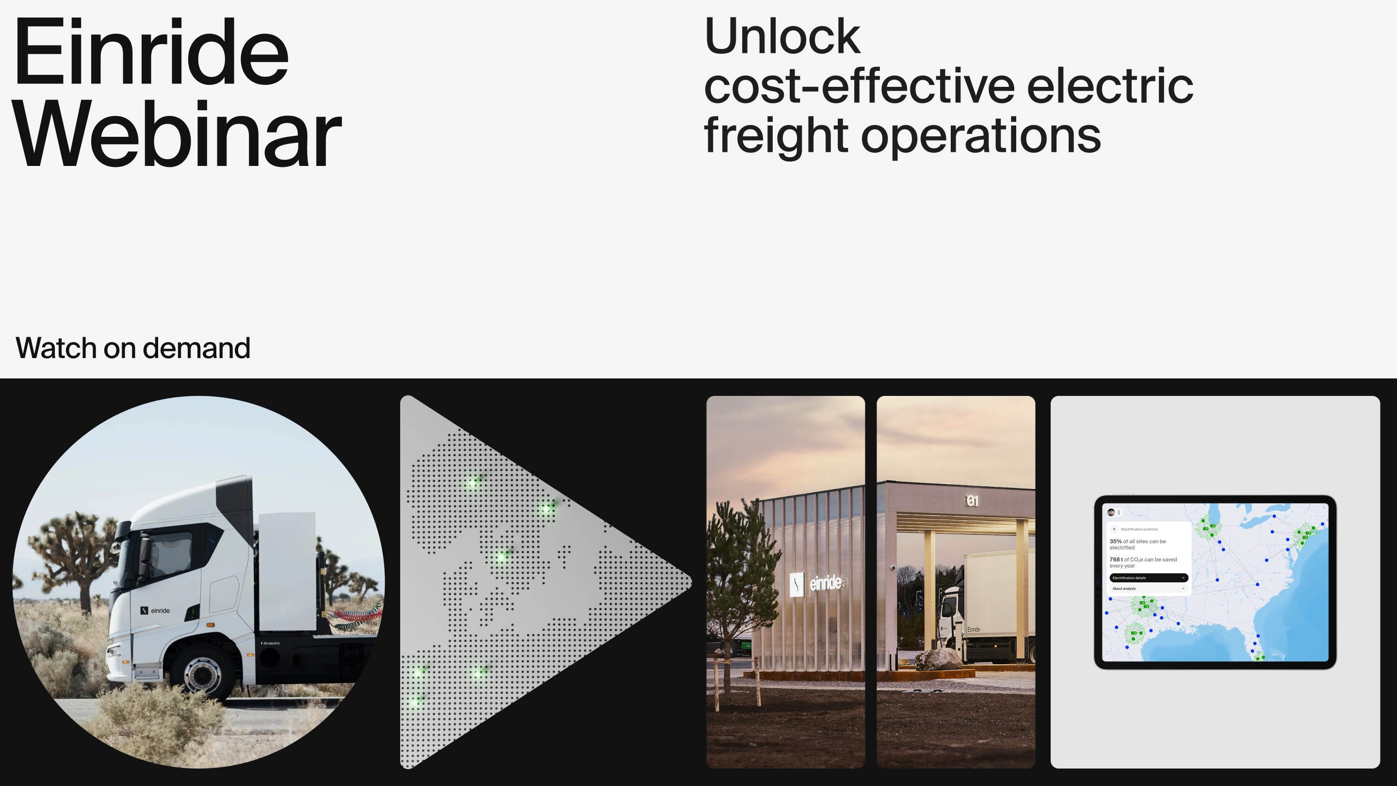Watch Einride Webinar on demand - Unlock cost-effective electric freight operations