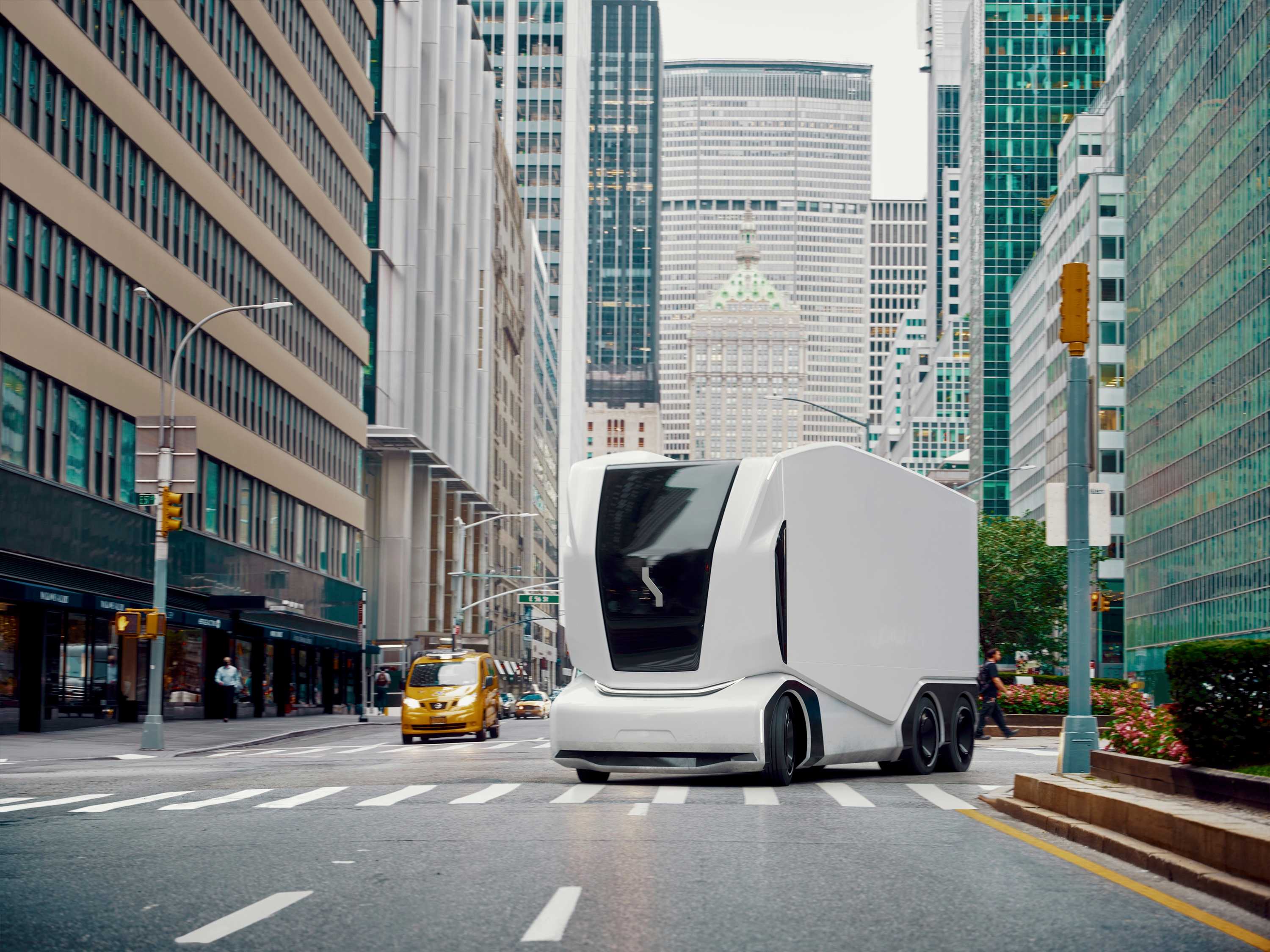 Pod operating in a street in NYC