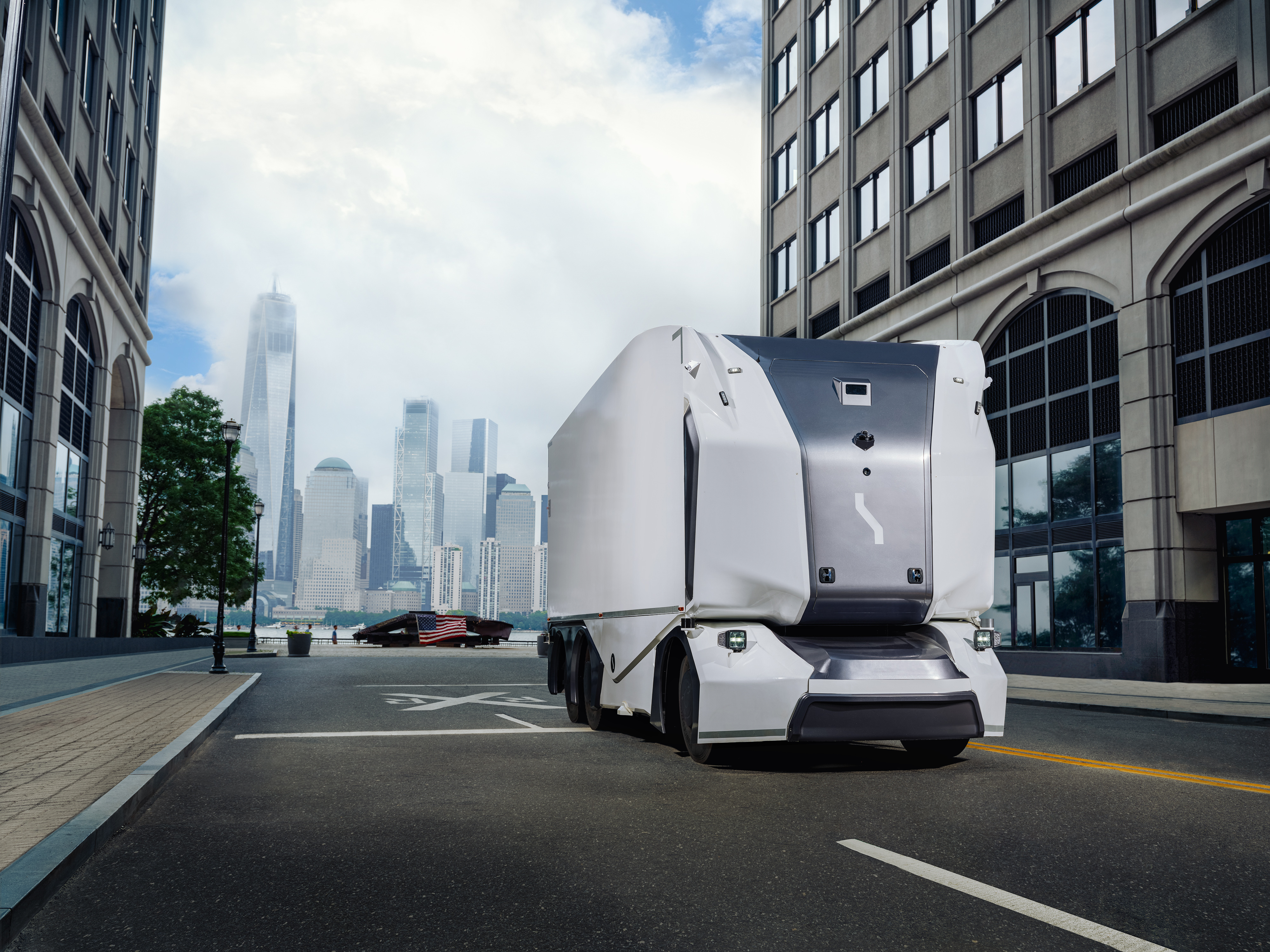 Pod operating in a street in New York City.