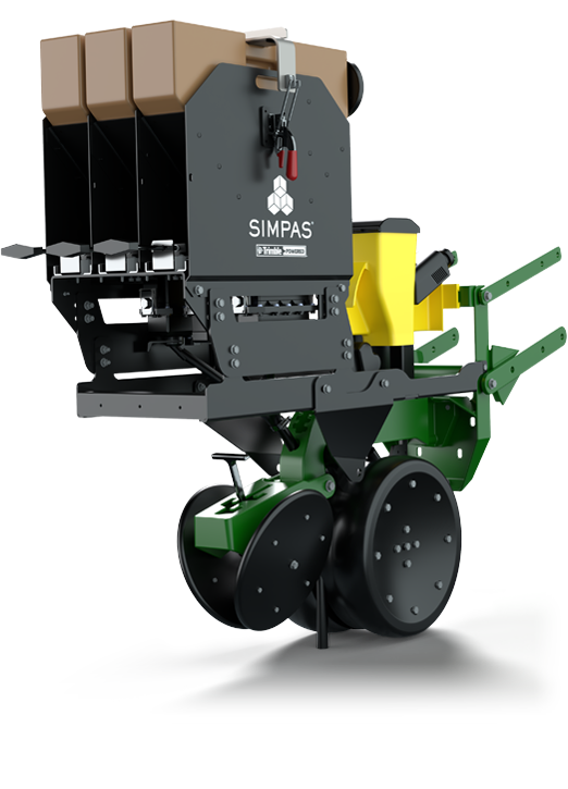 SIMPAS application system, John Deere row unit, 3D