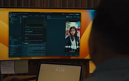 Image showing Lens Studio on a desktop screen, highlighting the tools available to creators.