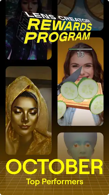 October Top Performers for the Lens Creator Rewards Program.