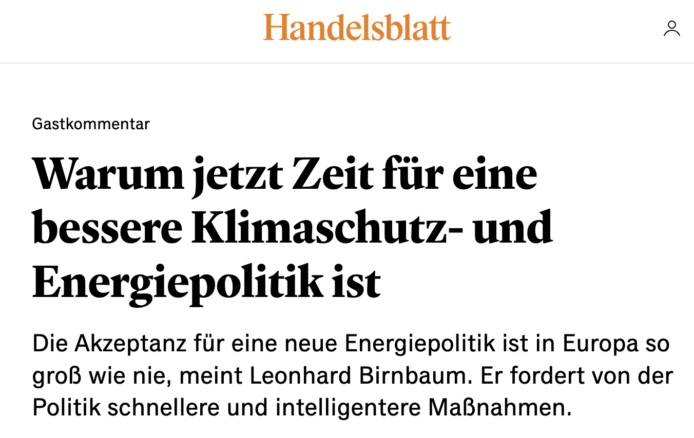 Handelsblatt Artikel - E.ON Stiftung