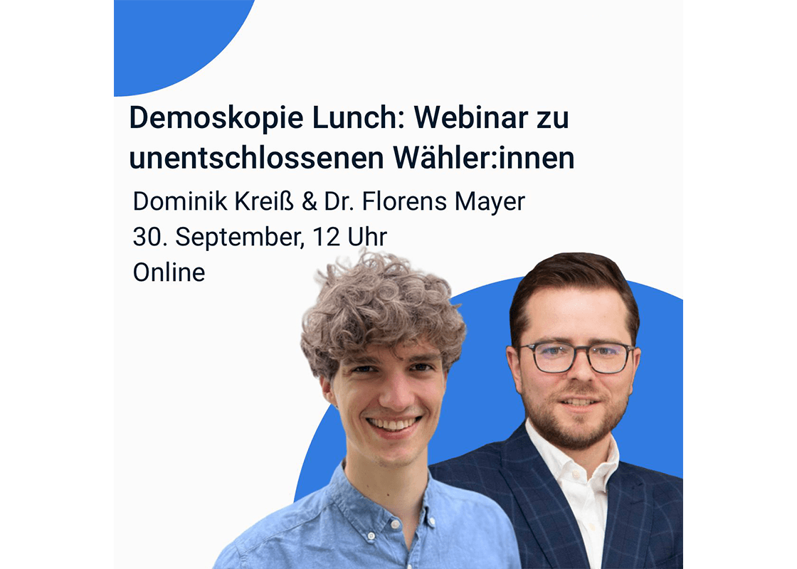 Demoskopie Lunch September 2022 mit Dominik Kreiß