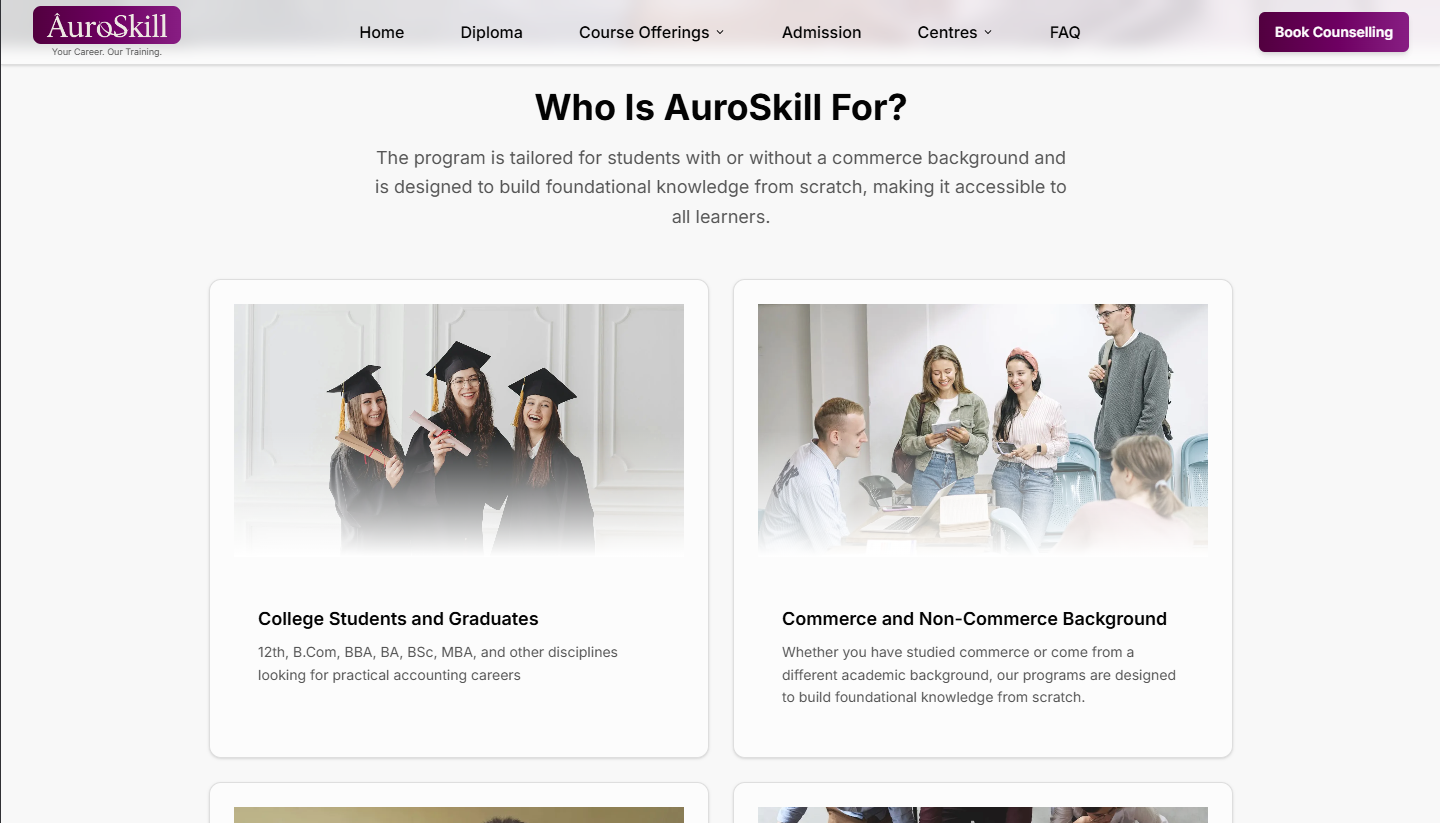 Auroskill — Website Experience & Development - 2