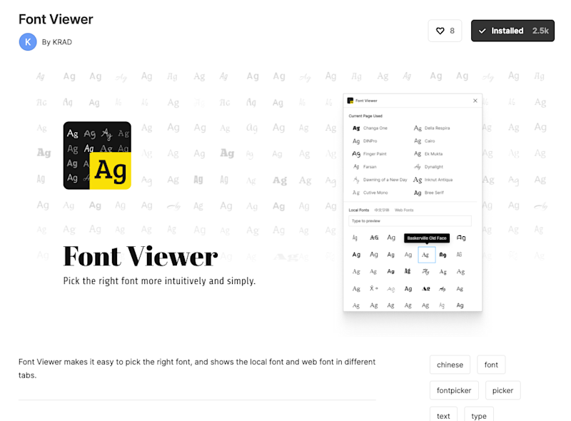 font-viewer-plugin