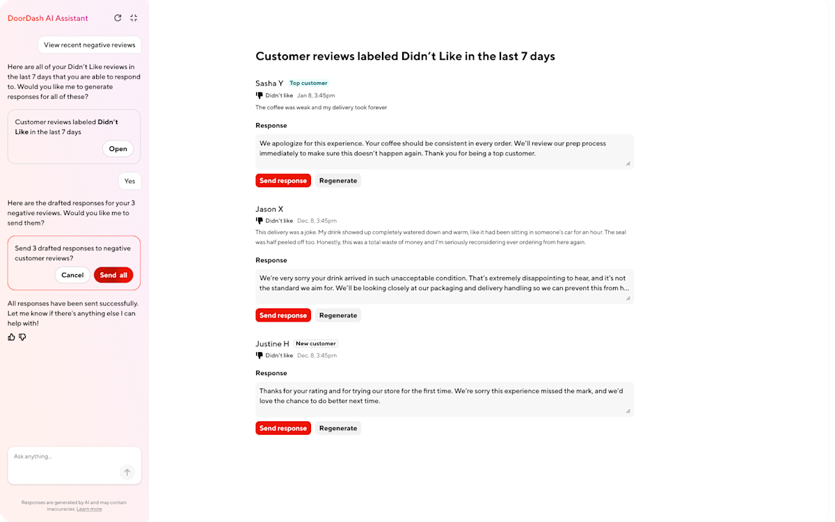 Mx - Portal - Homepage - AI Assistant - Negative Reviews
