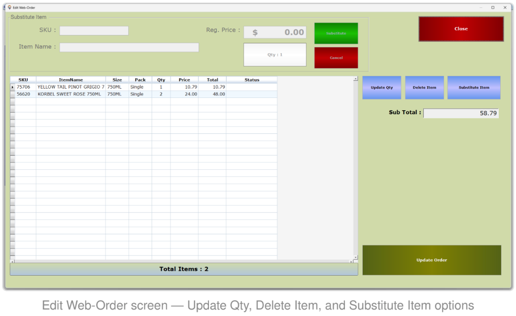 Edit Web-Order