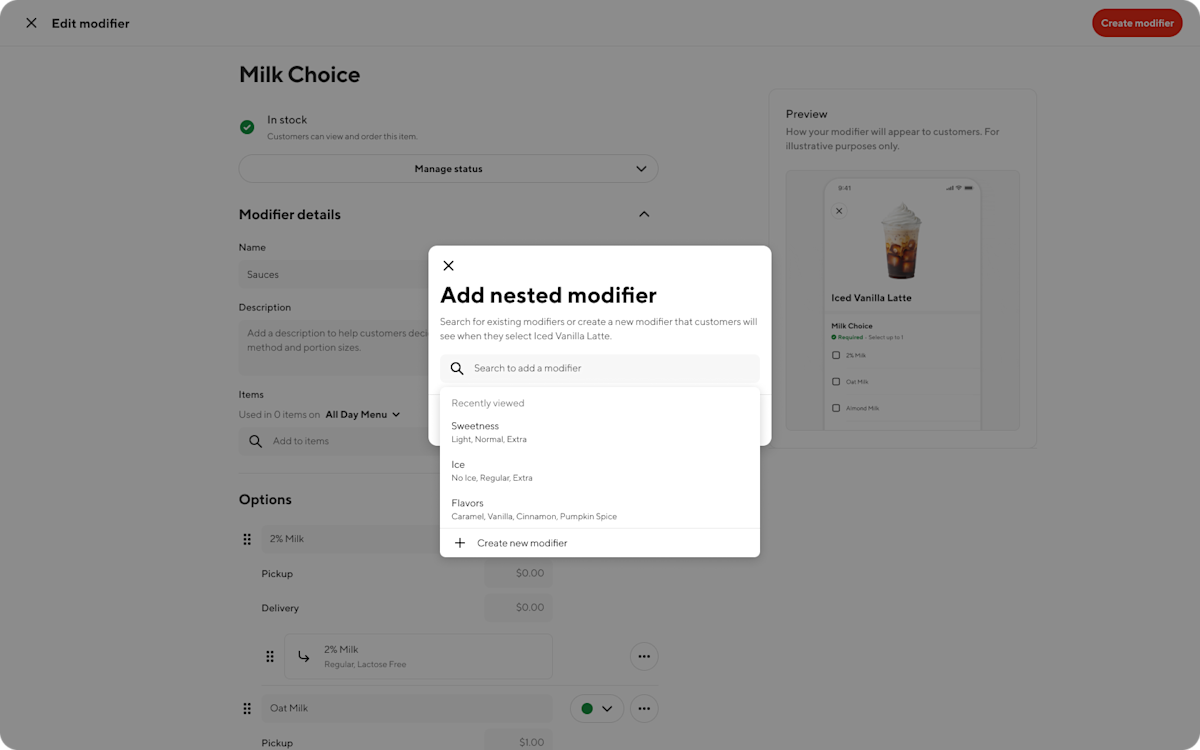 Mx - Portal - Menu - Modifiers - Add Nested Modifier - Dropdown