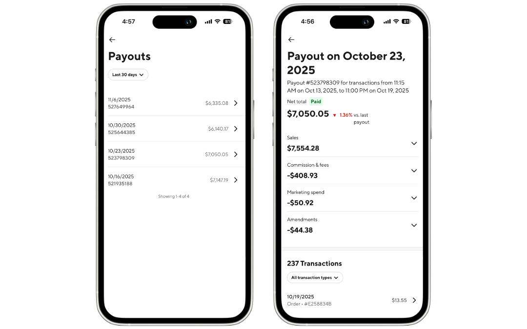 Mx - Business Manager App - Payouts