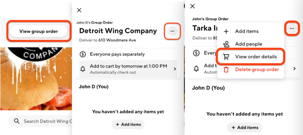 DDfB - View Group Order