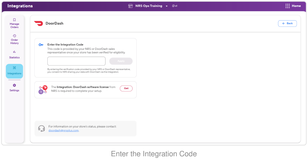 Inegration code
