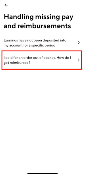 Dx - I paid for an order out of pocket