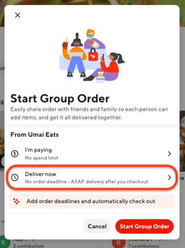 DDfB - Start Group Order