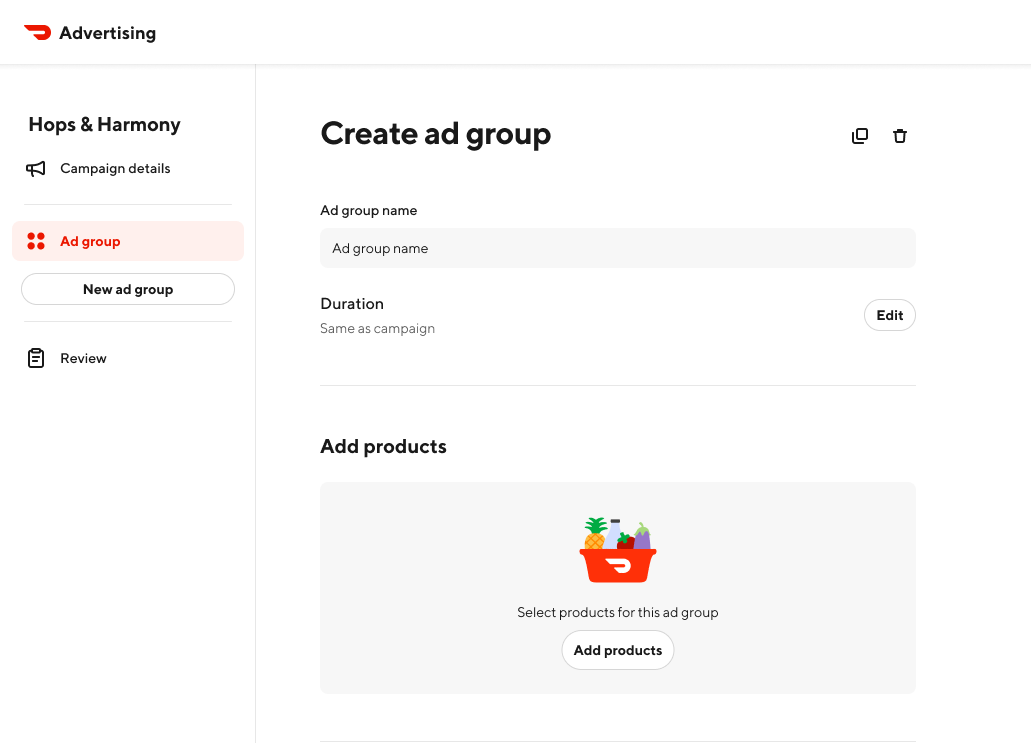Ads - CPG - Create and Customize a Sponsored Product Ad Group - 1