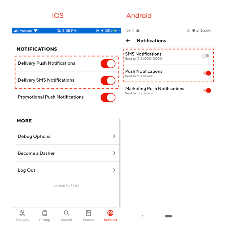 Cx - Notifications Mobile