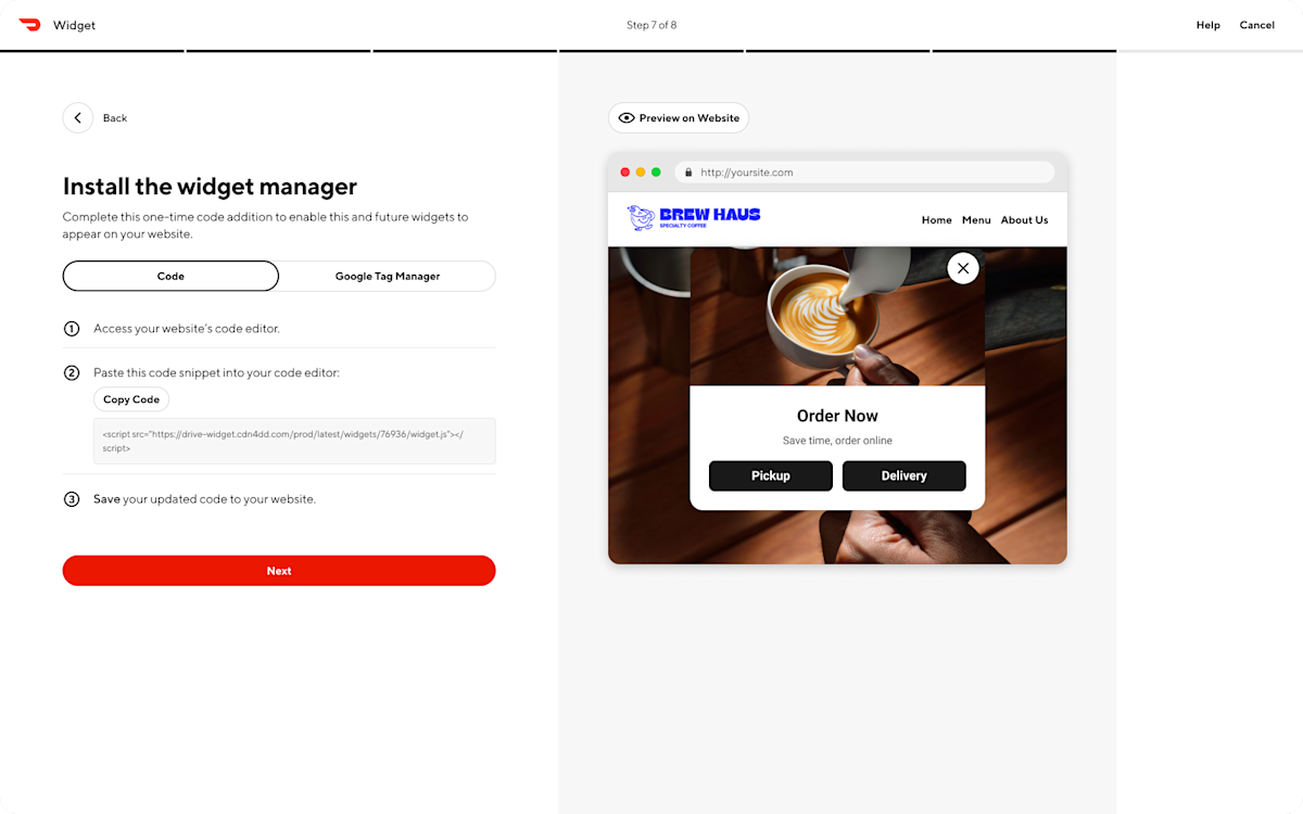 Mx - Portal - Marketing - Run a Campaign - Widget - Step 7