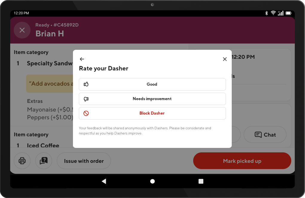 Mx - Tablet - Rate or Block Dasher