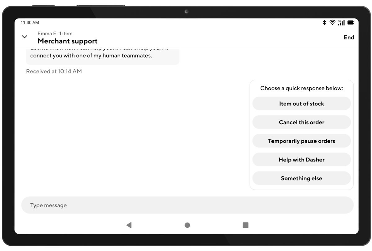 Mx - Tablet - Contact Support