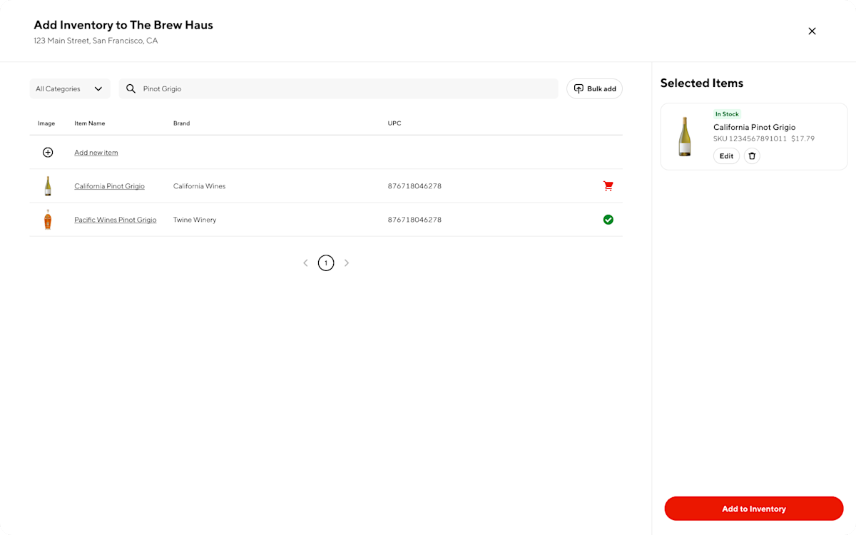 Mx - Portal - Inventory Manager - Search - Results - Add SKU