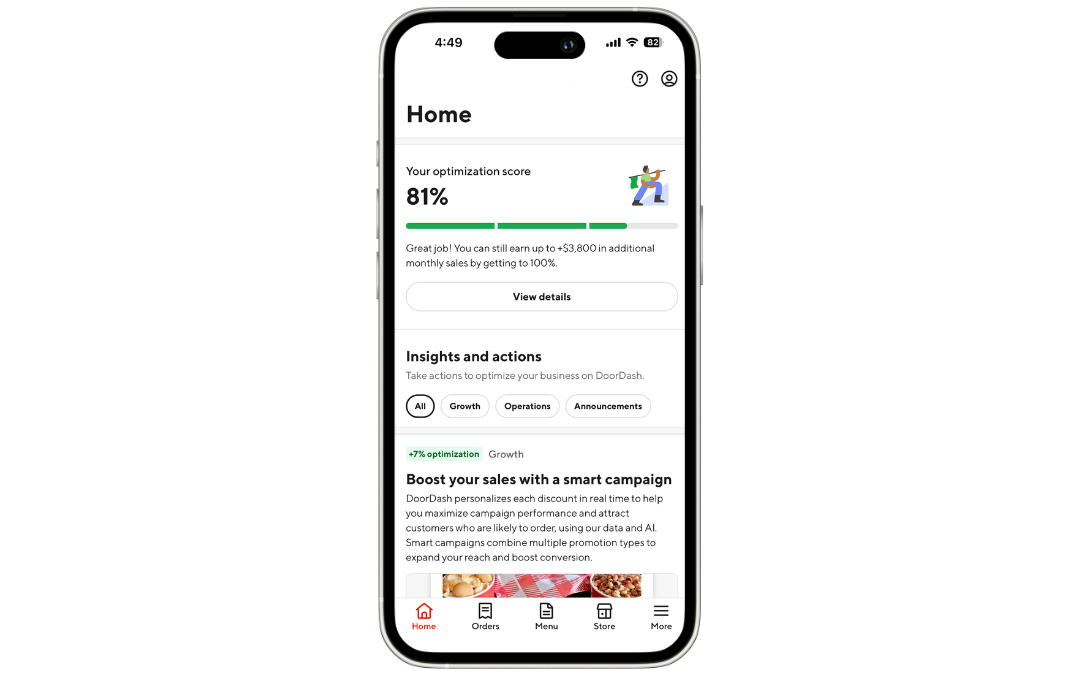 Mx - Business Manager App - Homescreen