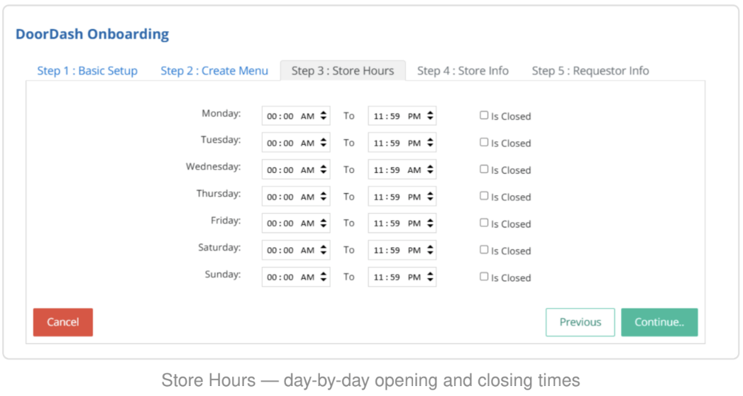 Store hours