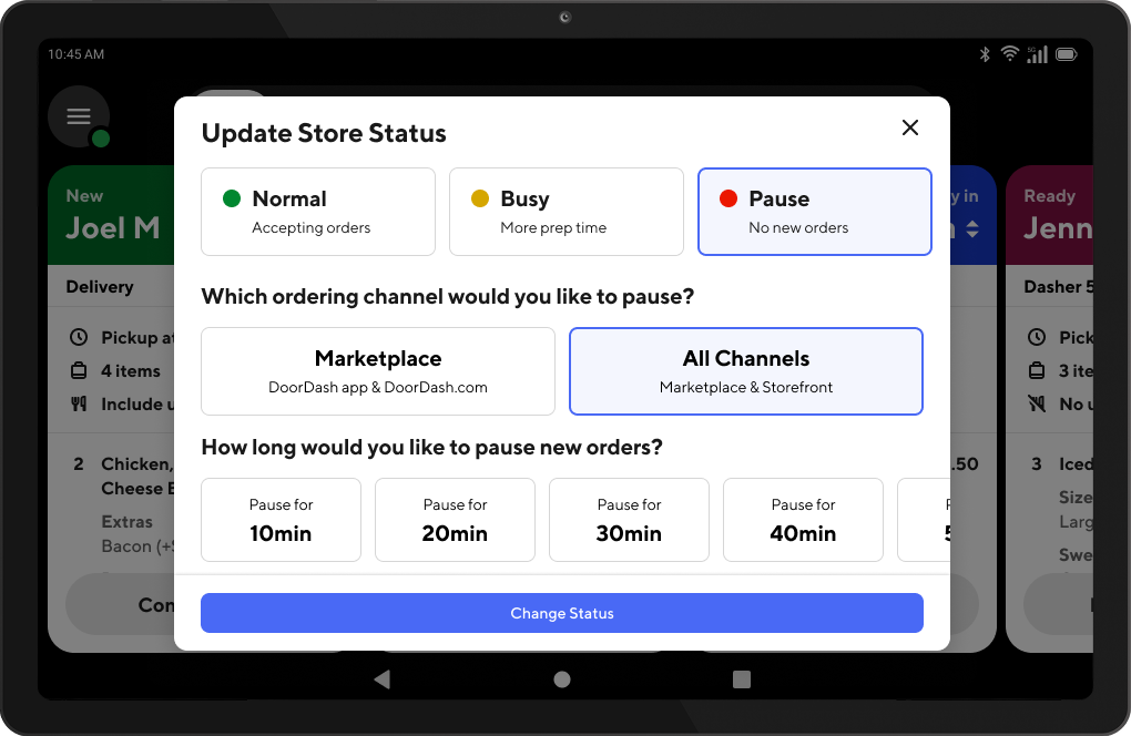 Mx - Tablet - Status - Pause - All Channels