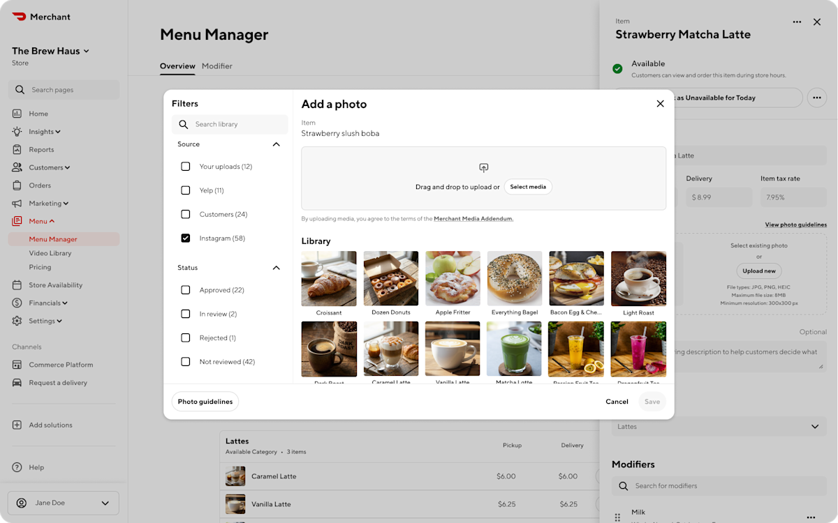 Mx - Portal - Menu - Menu Manager - Add Item (Select Photo)
