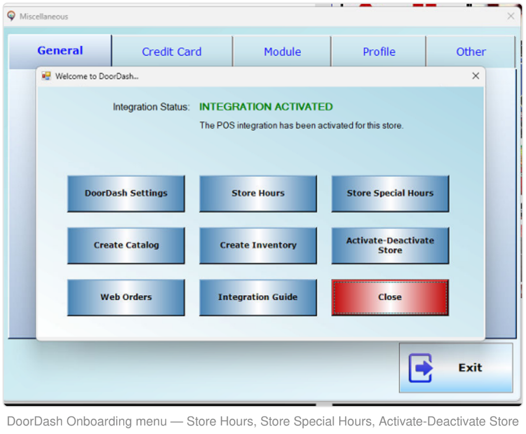 Onboarding Menu