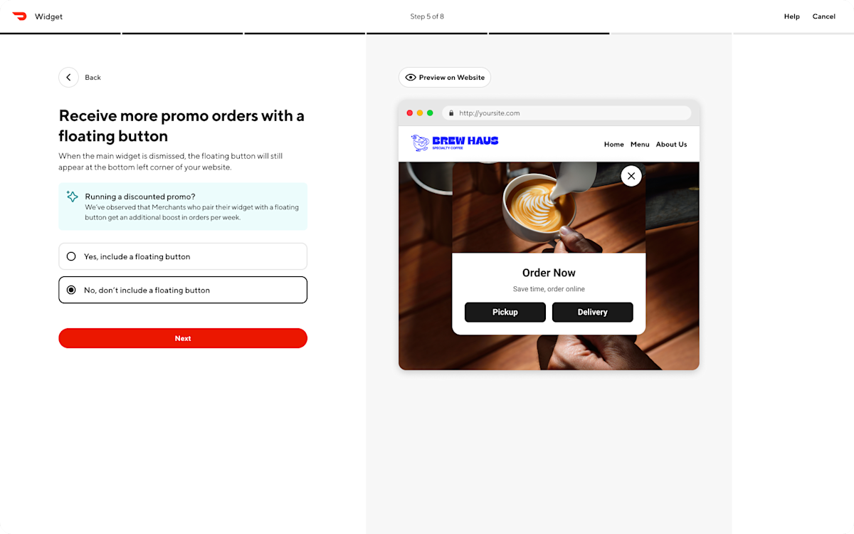 Mx - Portal - Marketing - Run a Campaign - Widget - Step 5