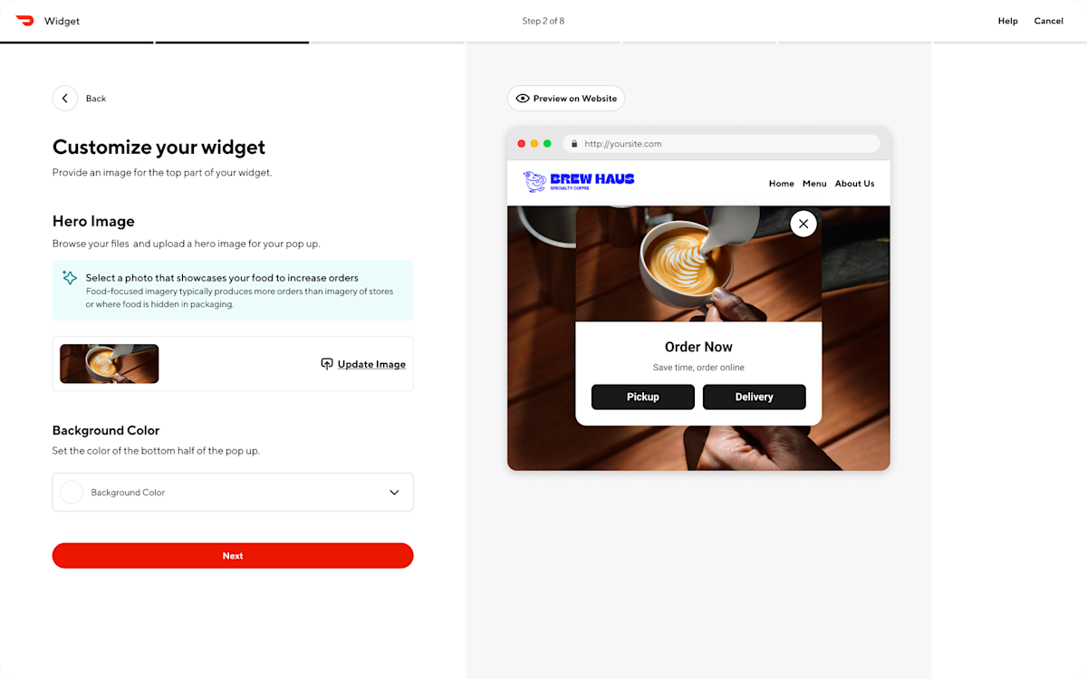 Mx - Portal - Marketing - Run a Campaign - Widget - Step 1