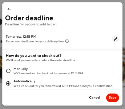 DDfB - Order Deadline