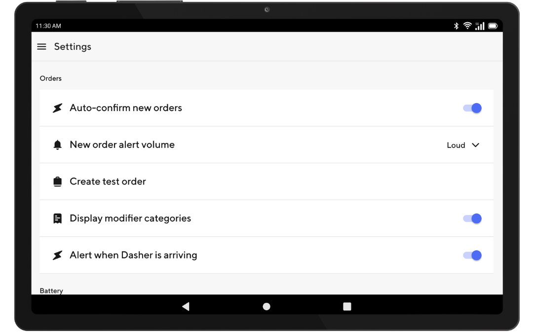Mx - Tablet - Settings