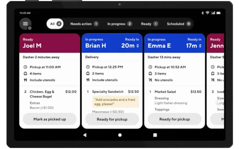 Mx - Tablet - Orders - Dasher Arriving