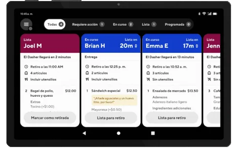 Mx - Tablet - Orders - Dasher Arriving