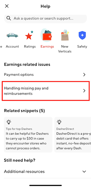 Dx - Handling missing pay and reimbursements