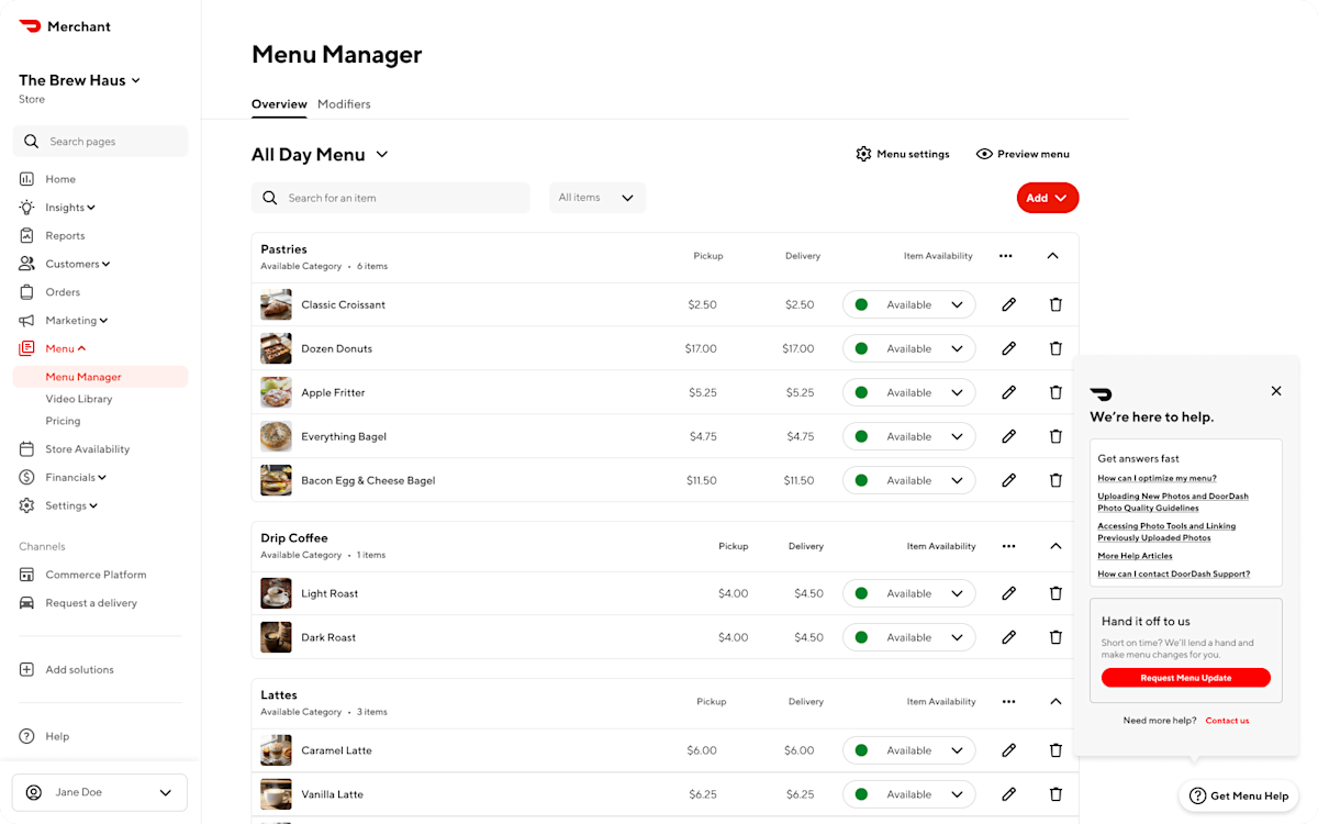 Mx - Portal - Menu - Menu Manager - Help Widget
