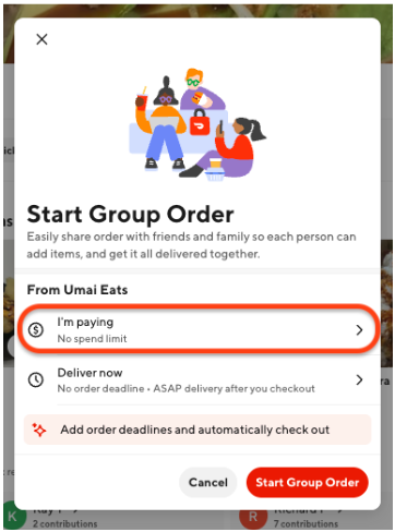 DDfB - Start Group Order