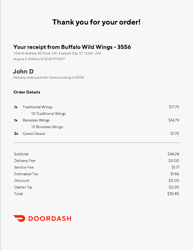 Cx - Business Receipt