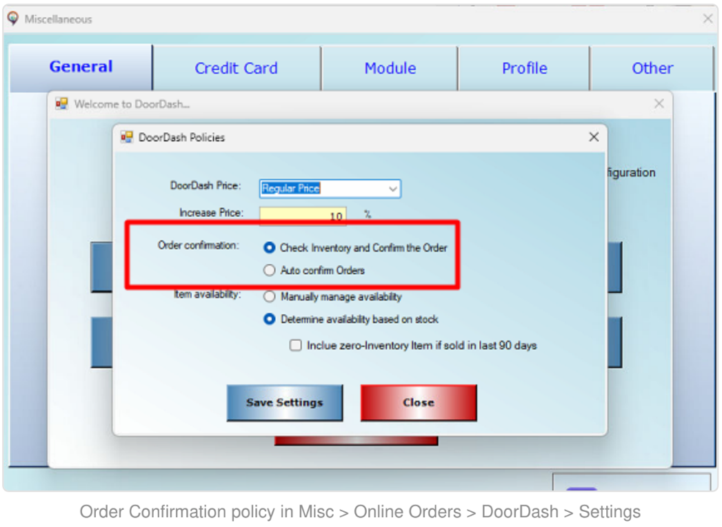Order confirmation
