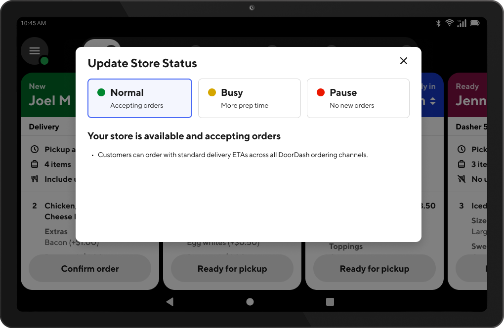 Mx - Tablet - Status - Normal