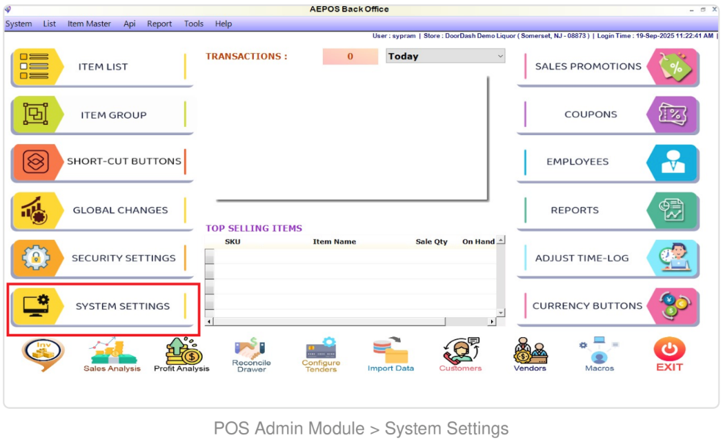 POS admin