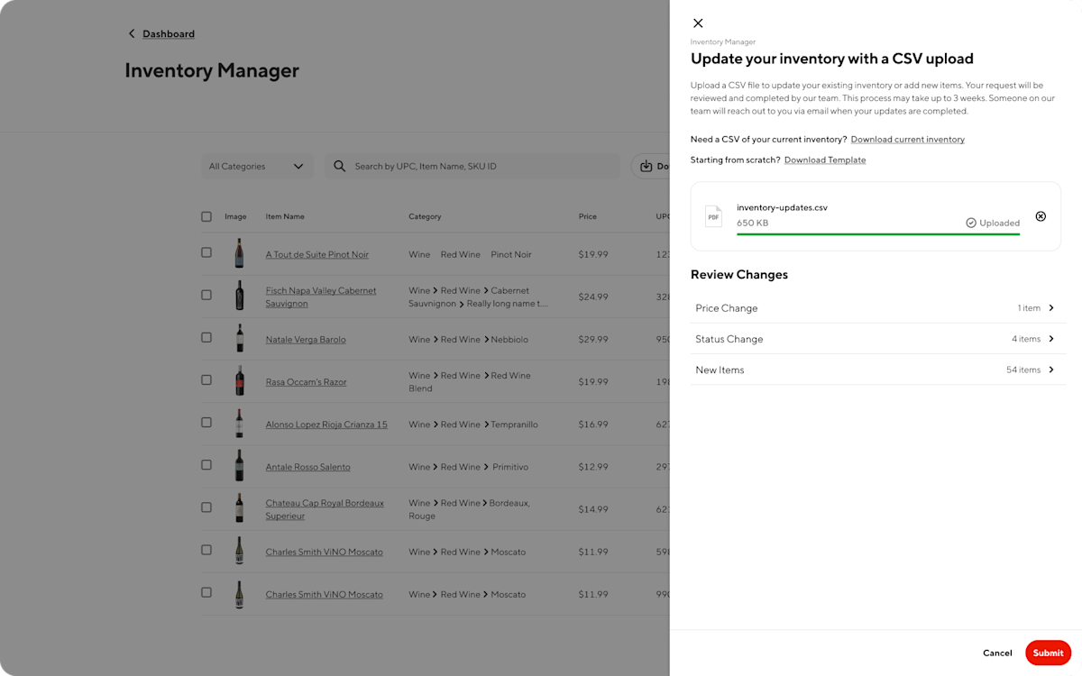 Mx - Portal - Inventory Manager - Bulk Update SKUs